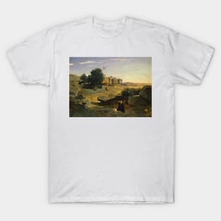 Hagar in the Wilderness by Jean-Baptiste-Camille Corot T-Shirt